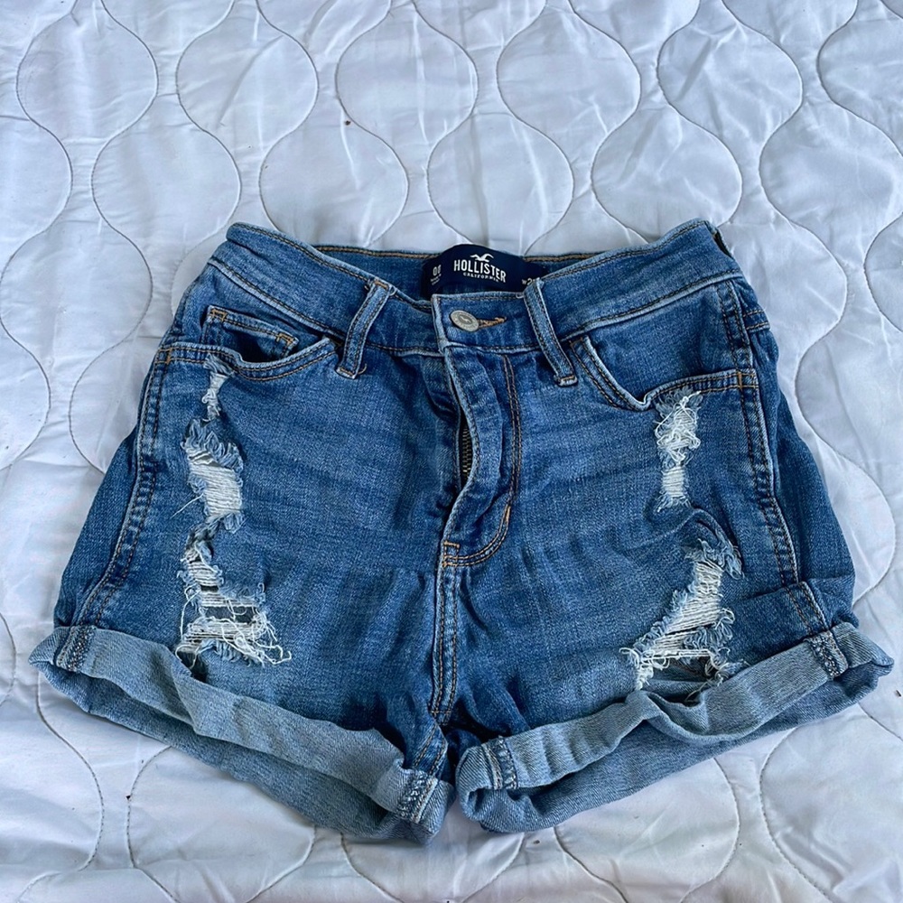 Medium wash shorts